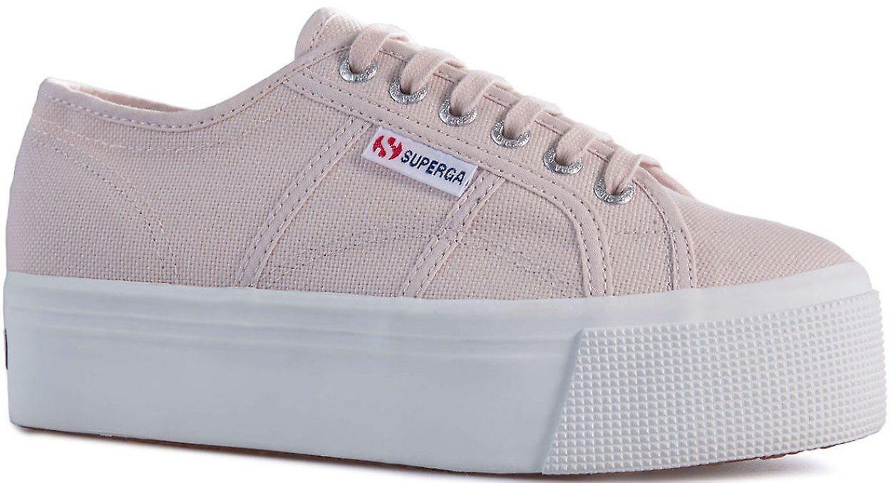 Superga 2790 Flatform Violet Light Ash Womens Canvas Trainers
