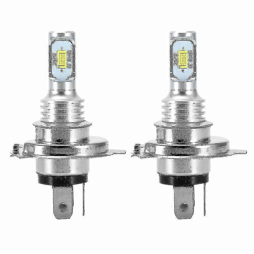 2 X H4 9003 Hb2 6000k Super White Csp Led Headlight Bulb Kit