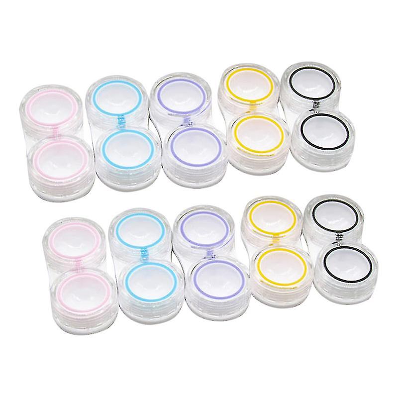 15pcs/set Leak-proof Lens Case Storage Double Box Lens Storage Box