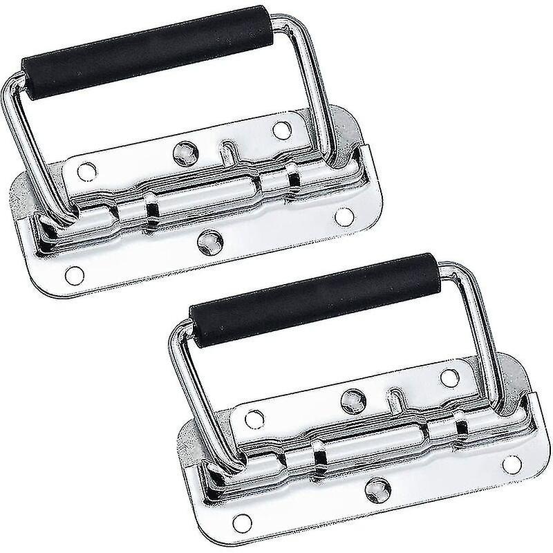 2pcs Stainless Steel Folding Case Handles 110 X 41mm, Silver