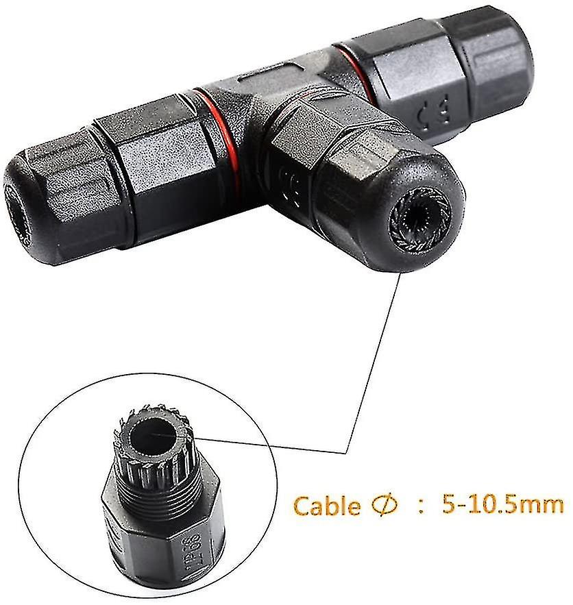 Ip68 Waterproof Electrical Junction Boxes 3 Way Cable Connector,2pcs