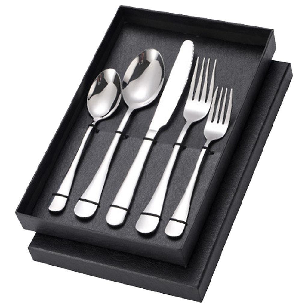 5x Stainless Flatware Tableware Picnic Cutlery Dinnerware Utensils Silver