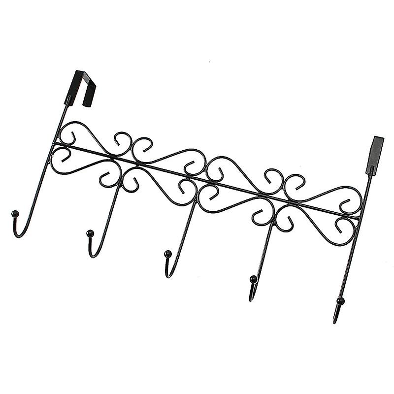 Door back hook, kitchen cabinet hook, without perforation, black