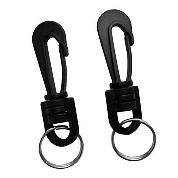 20x2 Pieces Scuba Diving Plastic Swivel Spring Snap Hook Clip with Split Rings