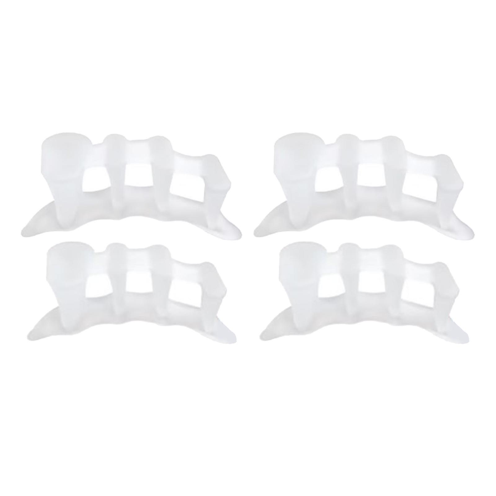 2 Pairs Bunion Corrector Toes Separators Manicure Dividers Fixed  White