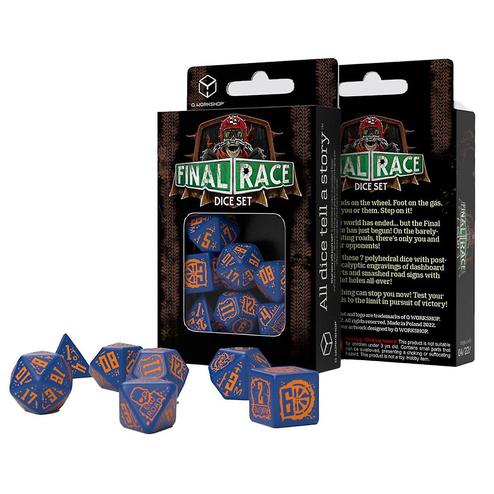 Q Workshop Final Race Highly Collectible Premium Quality Unique Dice Set 7pcs