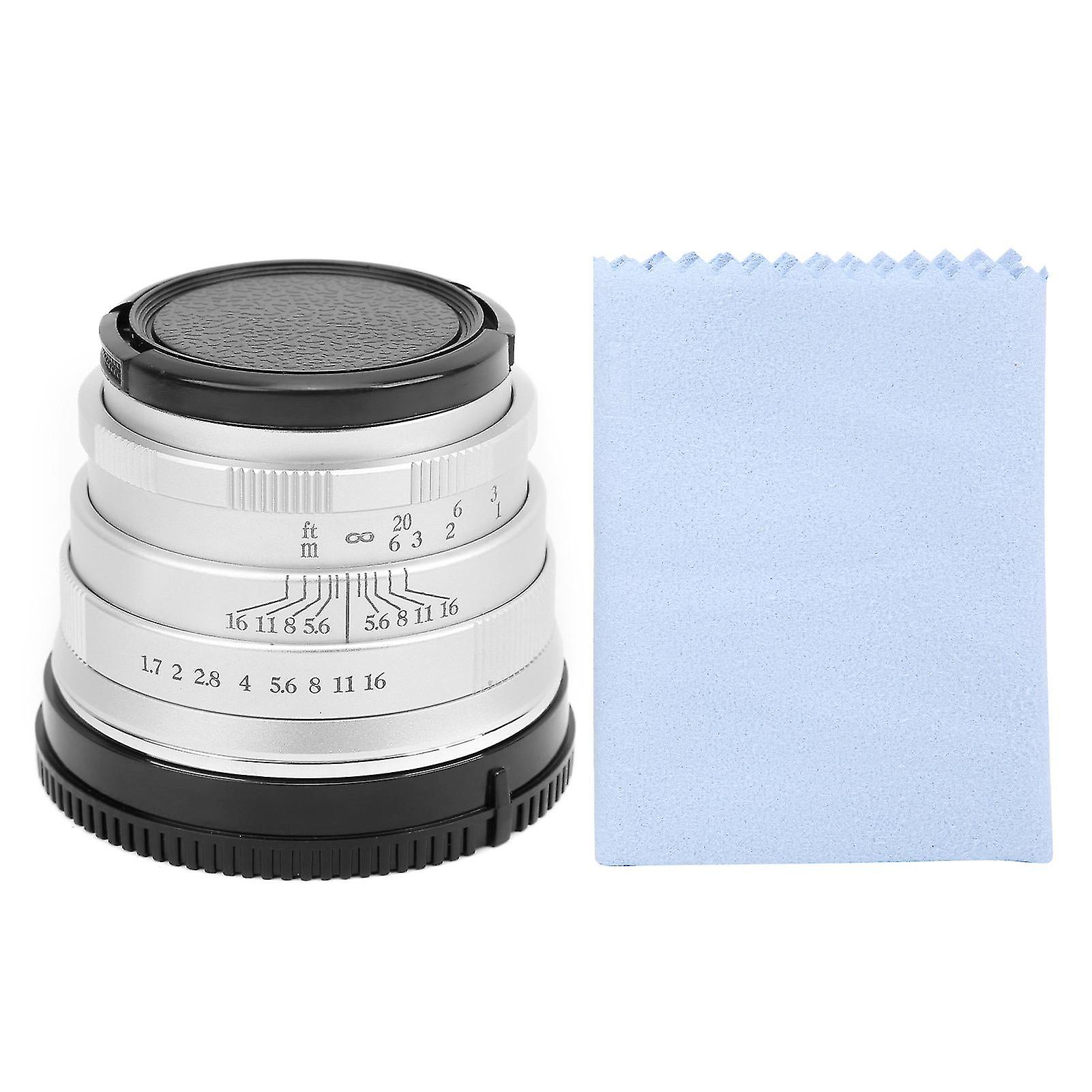 Newyi 35mm F1.7 E Mount Large Aperture Portrait Fixed Focus Manual Lens For Sony A3000silver