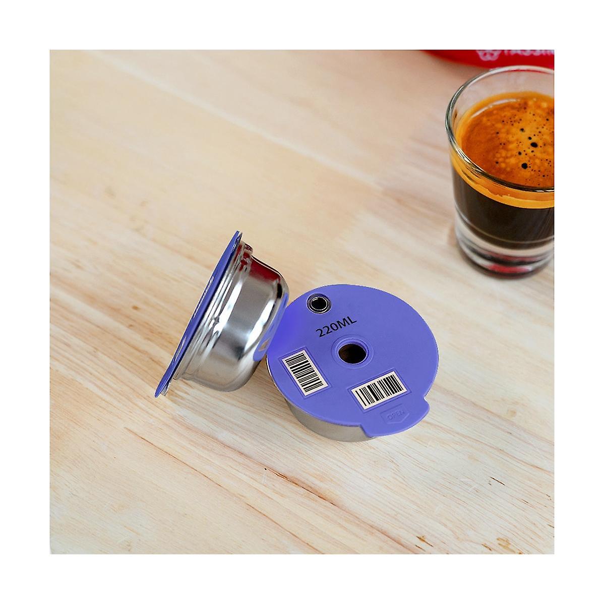 Coffee Capsule Pod for Machine Refillable Filter Pod Silicone Lid Replacement 220Ml Espresso Coffee