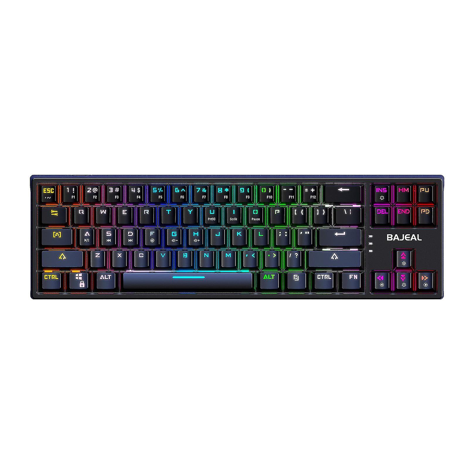 Clavier de jeu filaire USB Compact 71 touches Portable Gaming Office Mute Keyboard