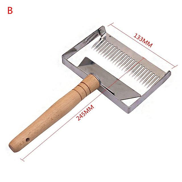 Beekeeping Equipment Uncapping Scraper Honey Honeycomb Scraper Wooden Handle Tool Uncapping Fork Beekeeping