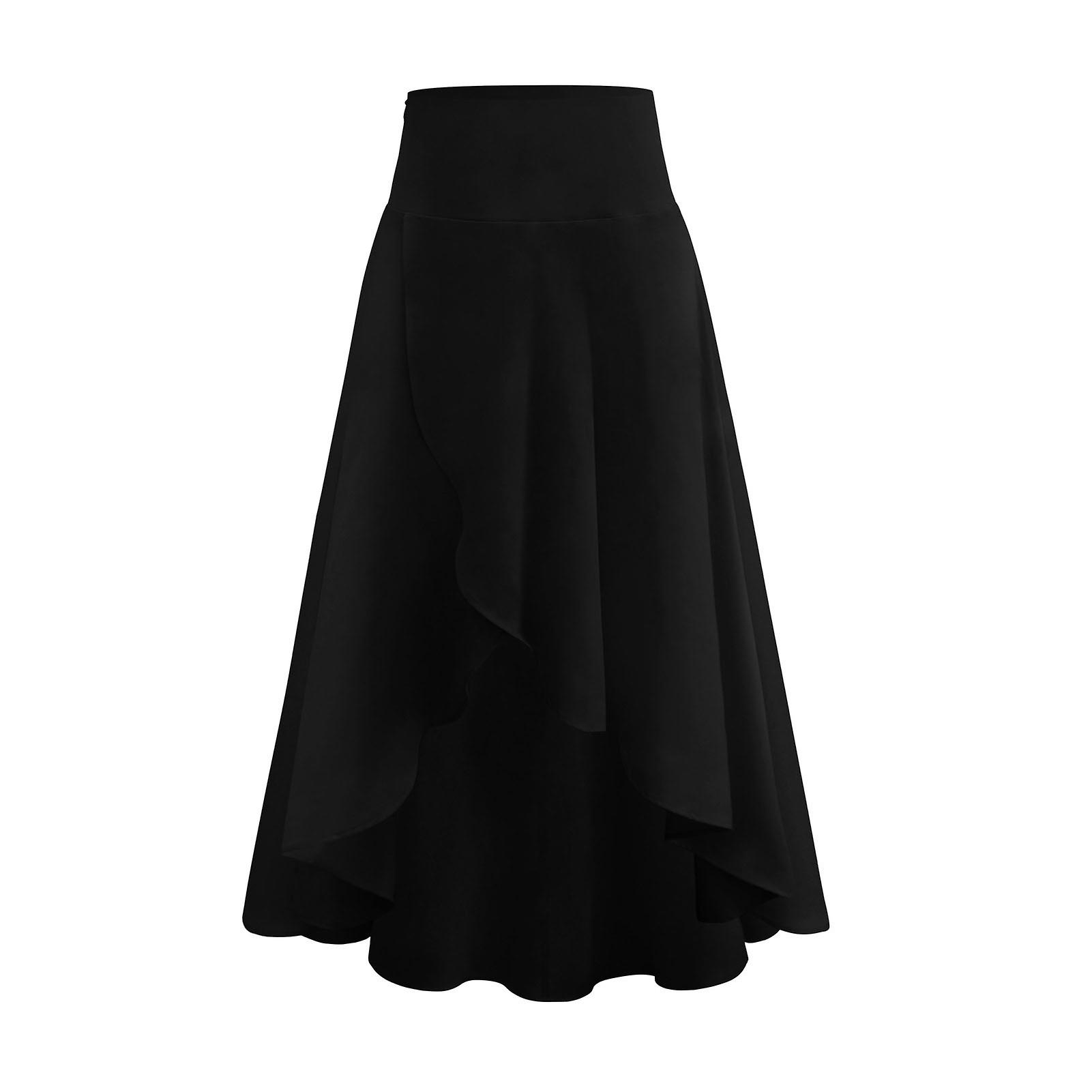 Women's High Waist Long Skirt Elegant Drape Skirt Available In Plus Size