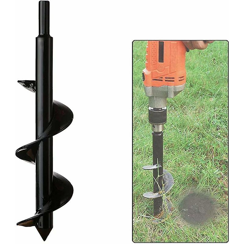 Garden Auger, Hex Shank Stainless Steel, Thermal Auger, Dig Holes Cultivate Deeply, Convenient Planting Tool for Flower Planting Trees Shrubs (Dia: 8