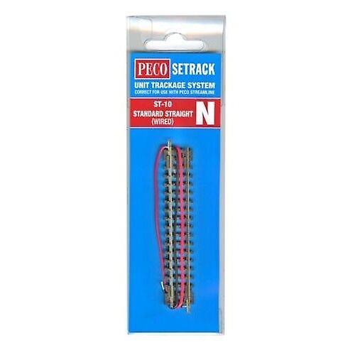 Peco ST-10 Setrack N Standard Straight - Wired (single) N (1/148 - 1/160) Peco Track [N] Scale model
