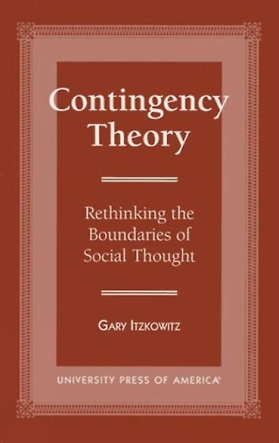 Contingency Theory by Gary Itzkowitz Paperback Book