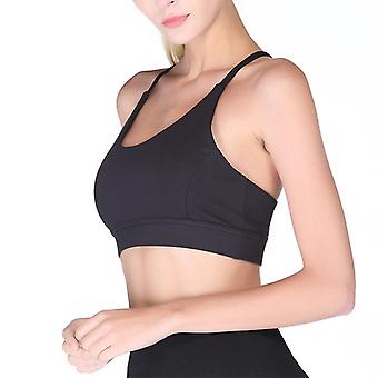 Frauen-Y-Rücken-Sport-BH Gepolsterte Spaghetti-Spaghetti-Thin-Strap-Workout-Yoga-BH für Yoga-Workout-Fitness