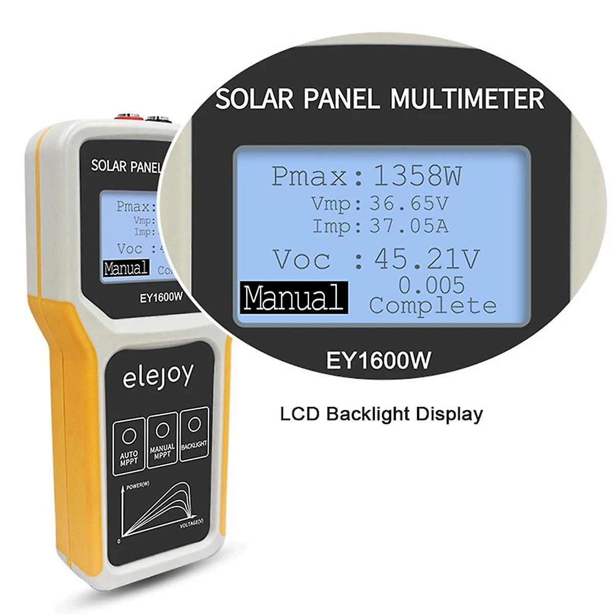 EL400B Photovoltaic Panel Multimeter Solar Panel MPPT Tester Voltage Current Power Test Meter Mult