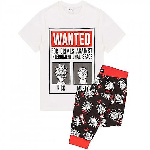 Rick And Morty Mens Wanted Poster Pyjama Set