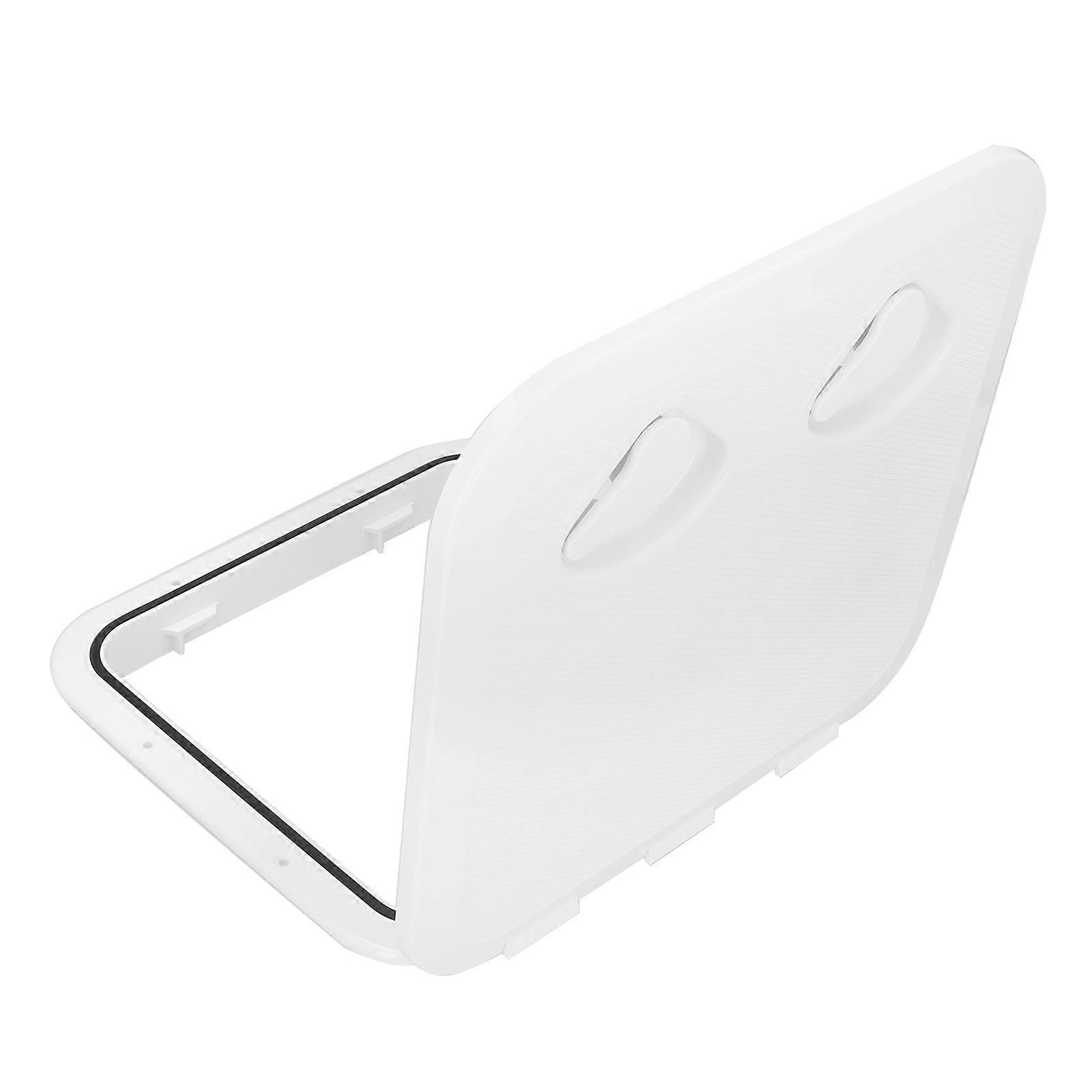 Marine Boat Deck Access Hatch Lid White with 2 Strong Recessed Handles ABS Plastic 14.75 x 14.5in