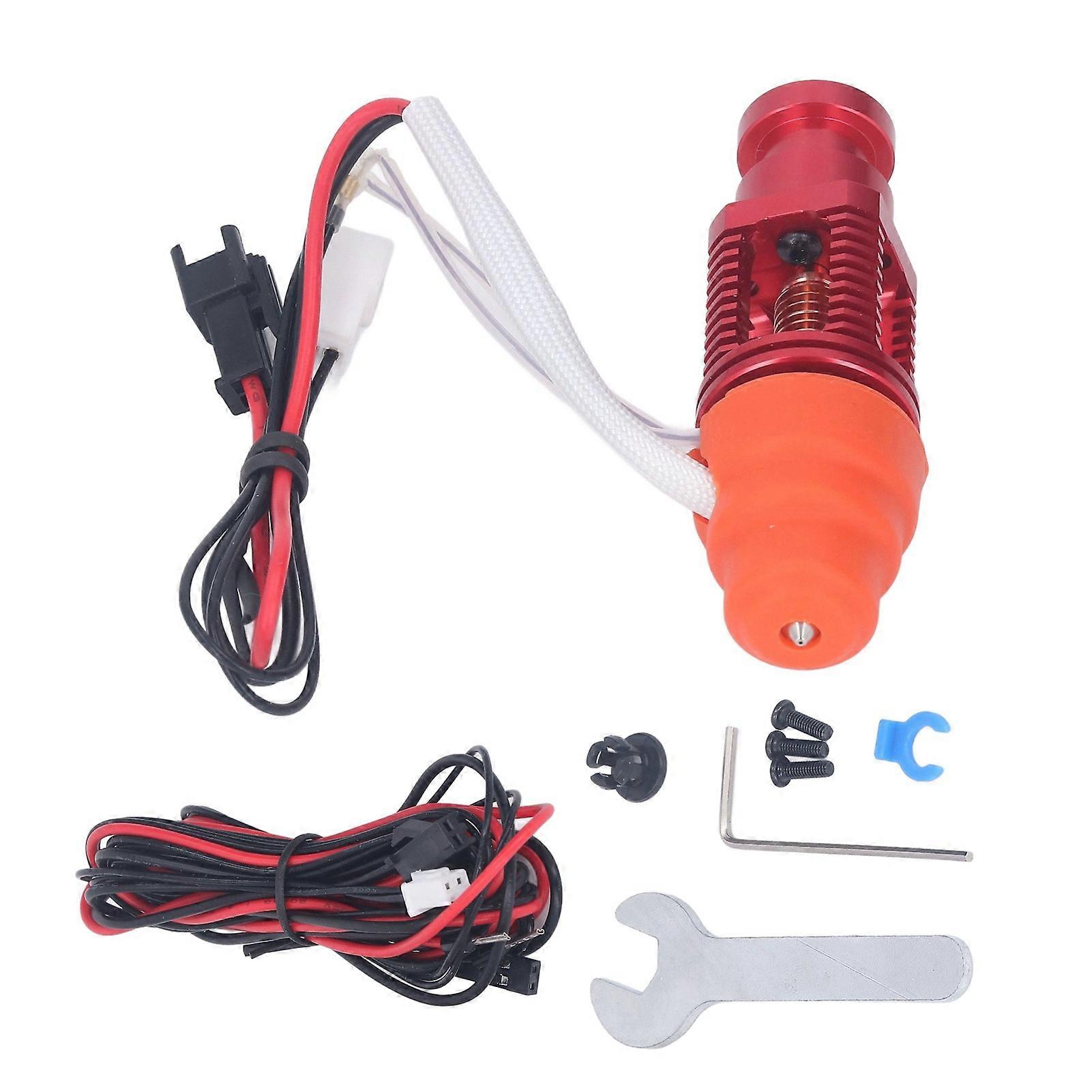 Extruder Head Kit, Copper Plated Extrusion Print Head 3D Printer Hotend Accessories High Flow 0.4mm Nozzle