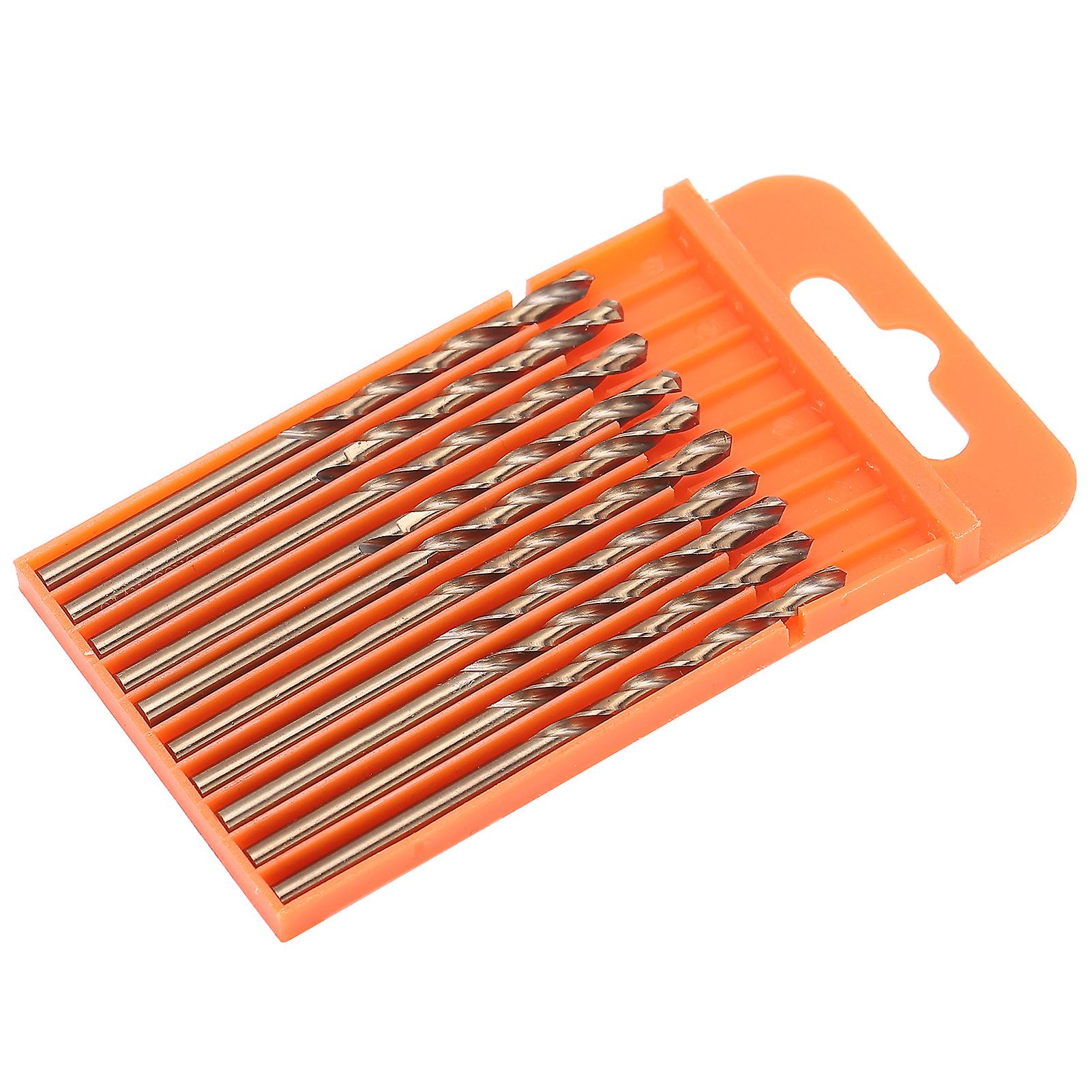 10Pcs Twist Drills High Speed Steel Straight Shank Spiral Router Bit Set for Manual Punching3.5mm