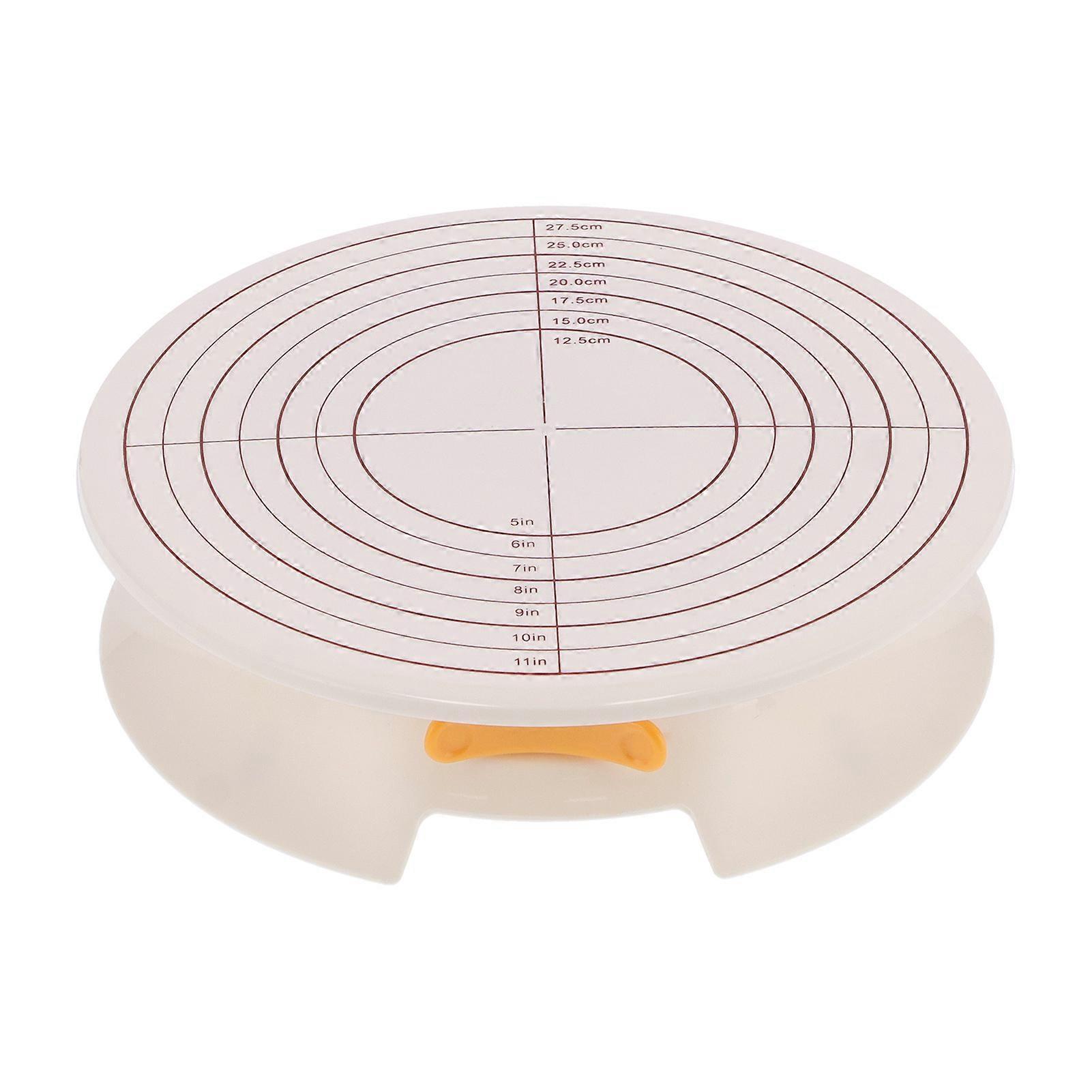 DIY Cake Turntable Base Non Slip Revolving Cake Decorating Stand Baking Tool with Scale