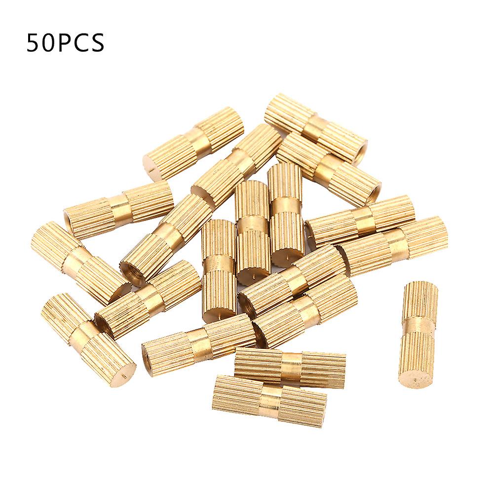 20pcs B Type Simple Passage À Travers Trou Borgne En Laiton Insert Partie Intégré Moleté Écrou (M3 * 18 * 5.3)