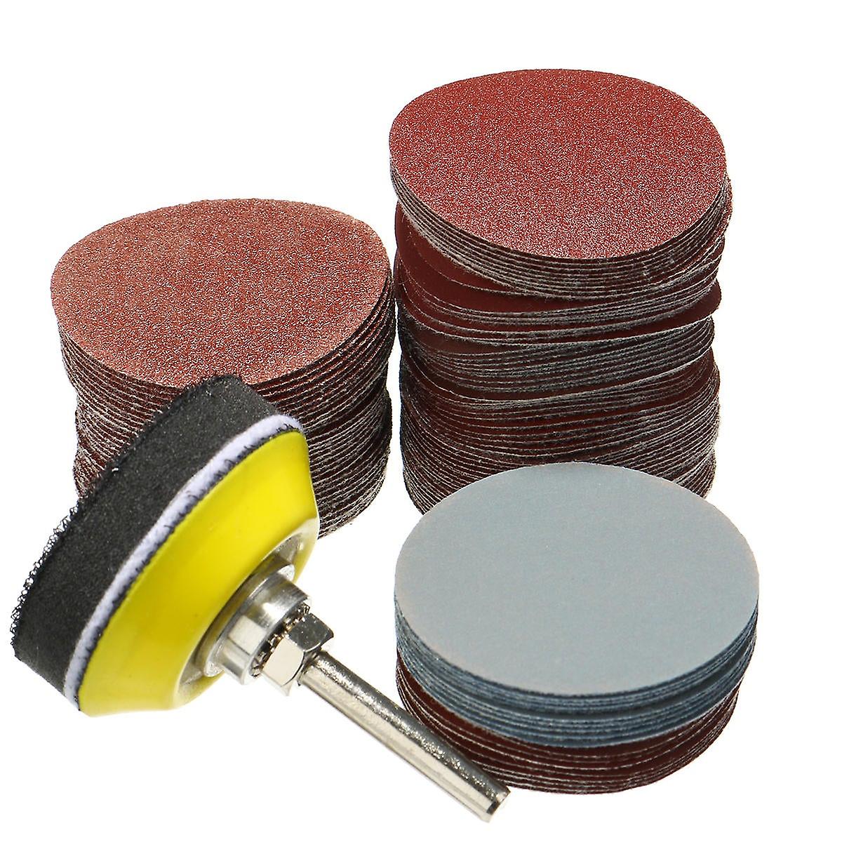 120Pcs 50mm Backing Pad Sandind Disc Polishing Set Abrasive Cleaning Tools