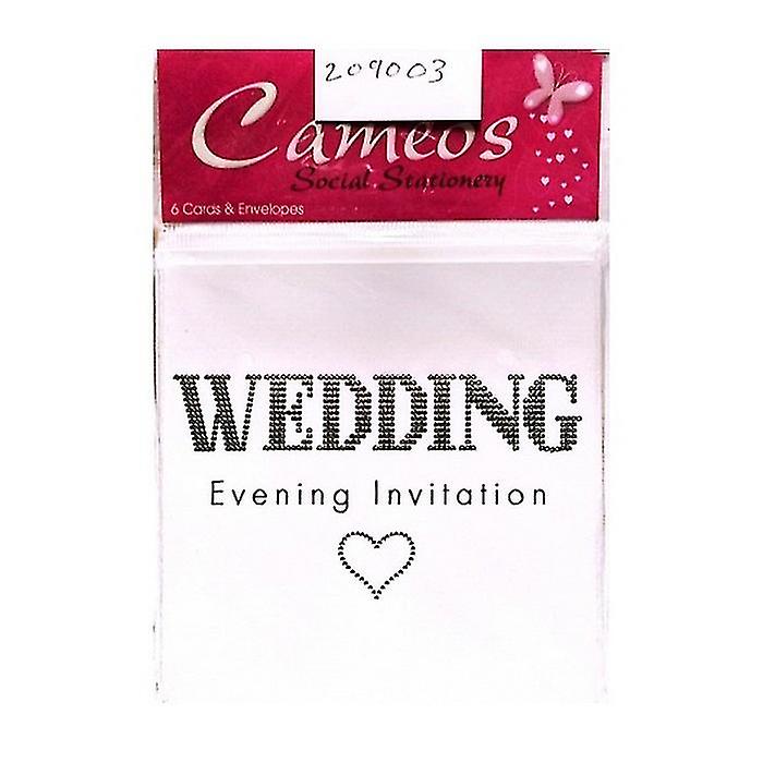 Cameos Evening Wedding Invitation (Pack of 6)