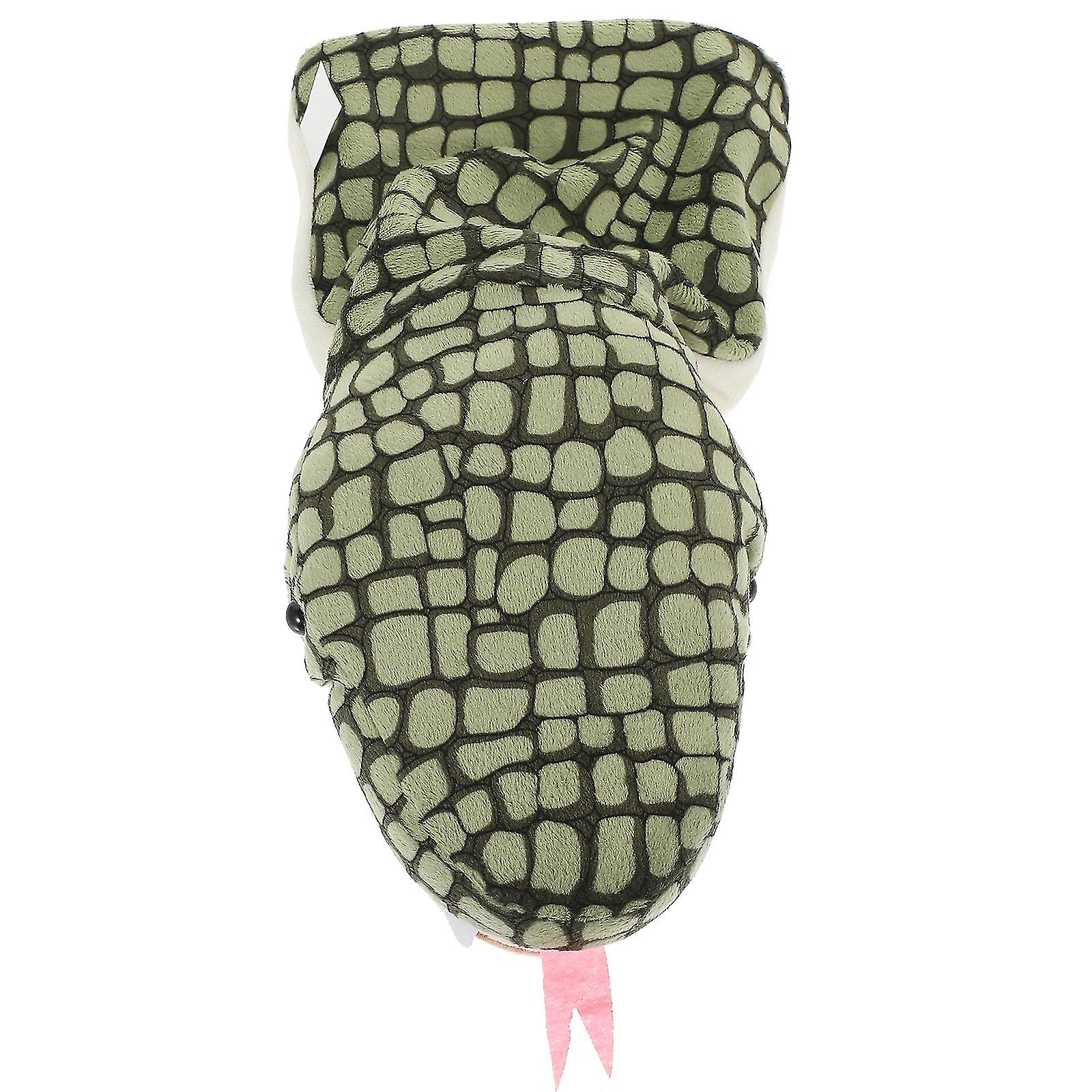 Plush Snake Hand Puppet with Open Movable Mouth Role Play Hand Puppet Plaything