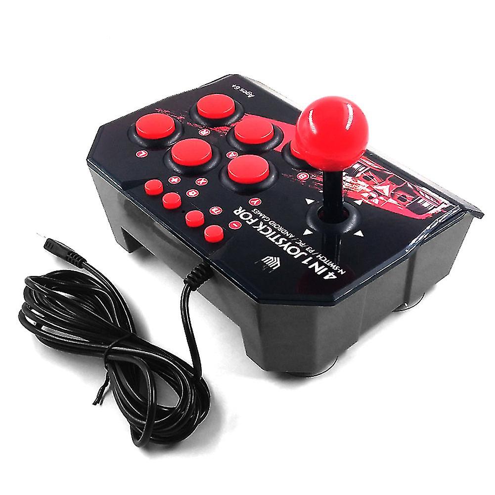 4-In-1 Usb Wired Controller Game Joystick Retro Arcade Station For Nintendo N-switch/ps3/pc/android Games Console Rocker Gamepad.