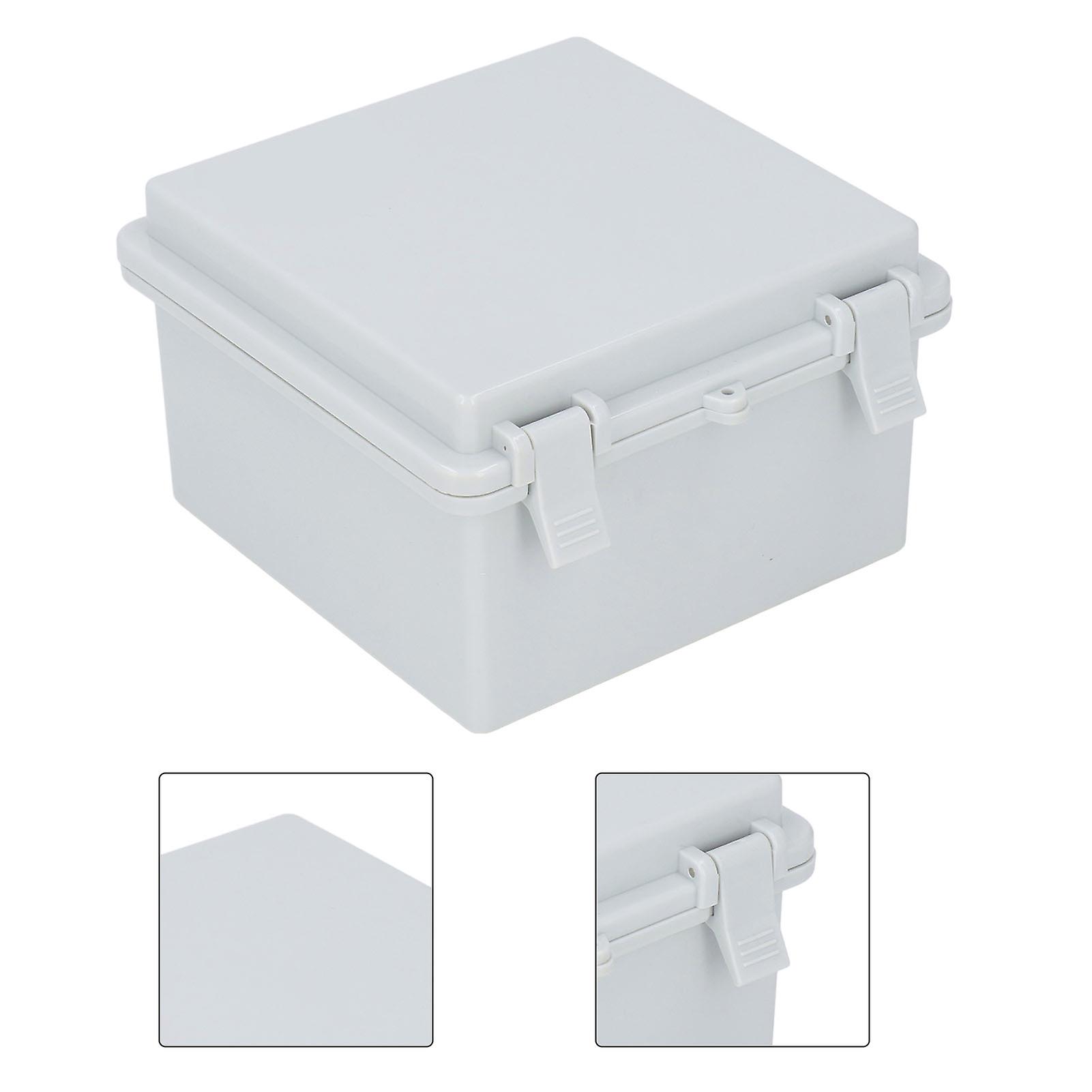 IP67 Waterproof Junction Box with Hinge Cover ABS Plastic Outdoor Electrical Project Box Gray 