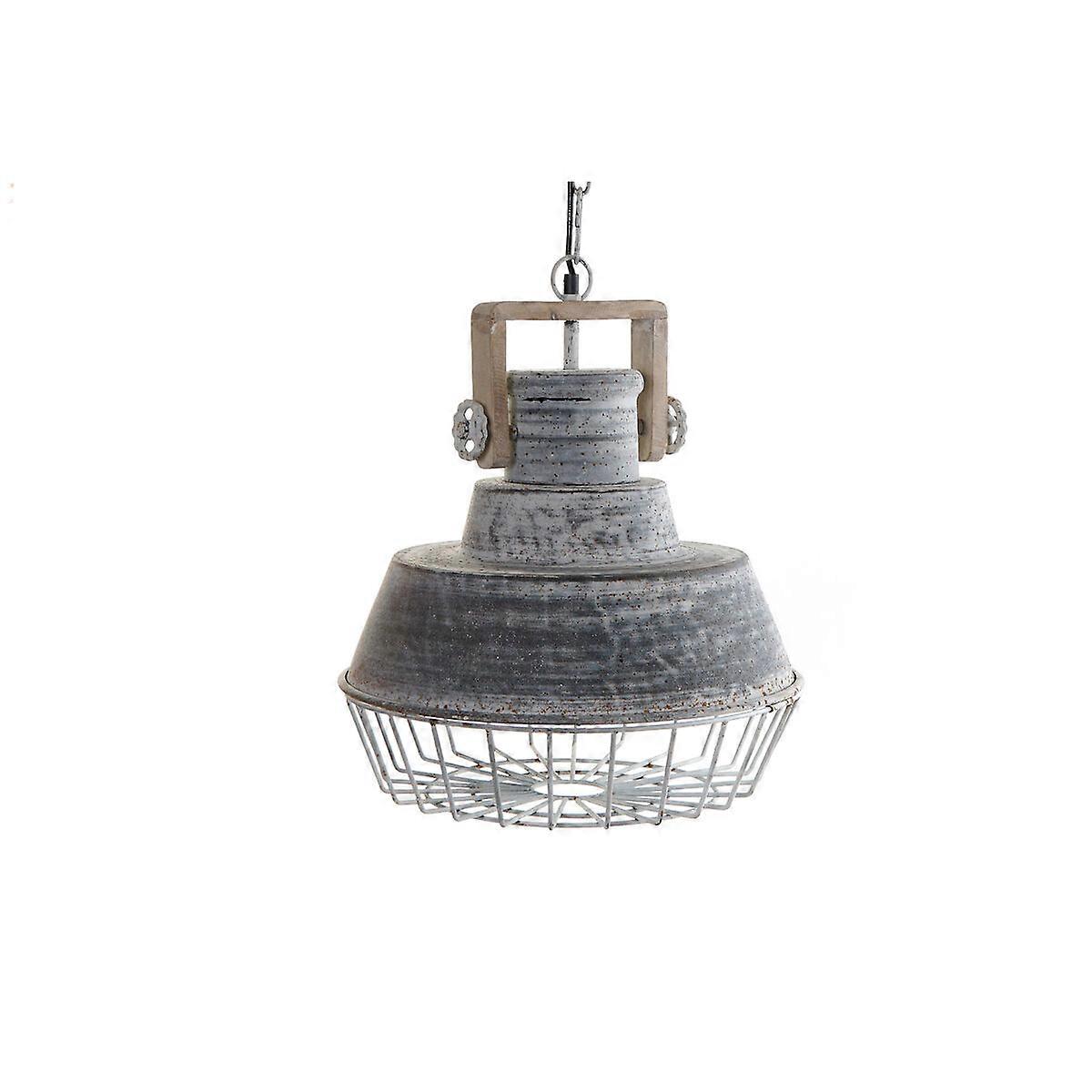 Plafondlamp Home ESPRIT Grijs Hout Metaal IJzer 25 W 39 x 39 x 45 cm