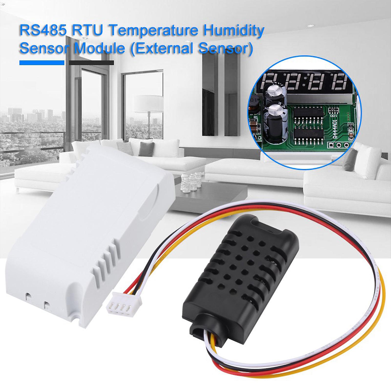 LED Digit Display Temp Humidity Sensor Module RS485 RTU with External Sensor