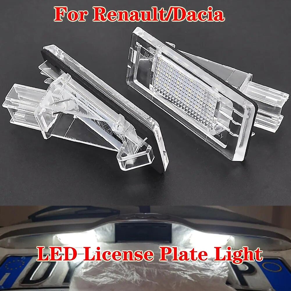 2pcs Pentru Renault Espace Scenic Laguna Fluence Captur Modus Pentru Dacia Duster Lodgy Logan LED alb Lumina plăcuței de înmatriculare