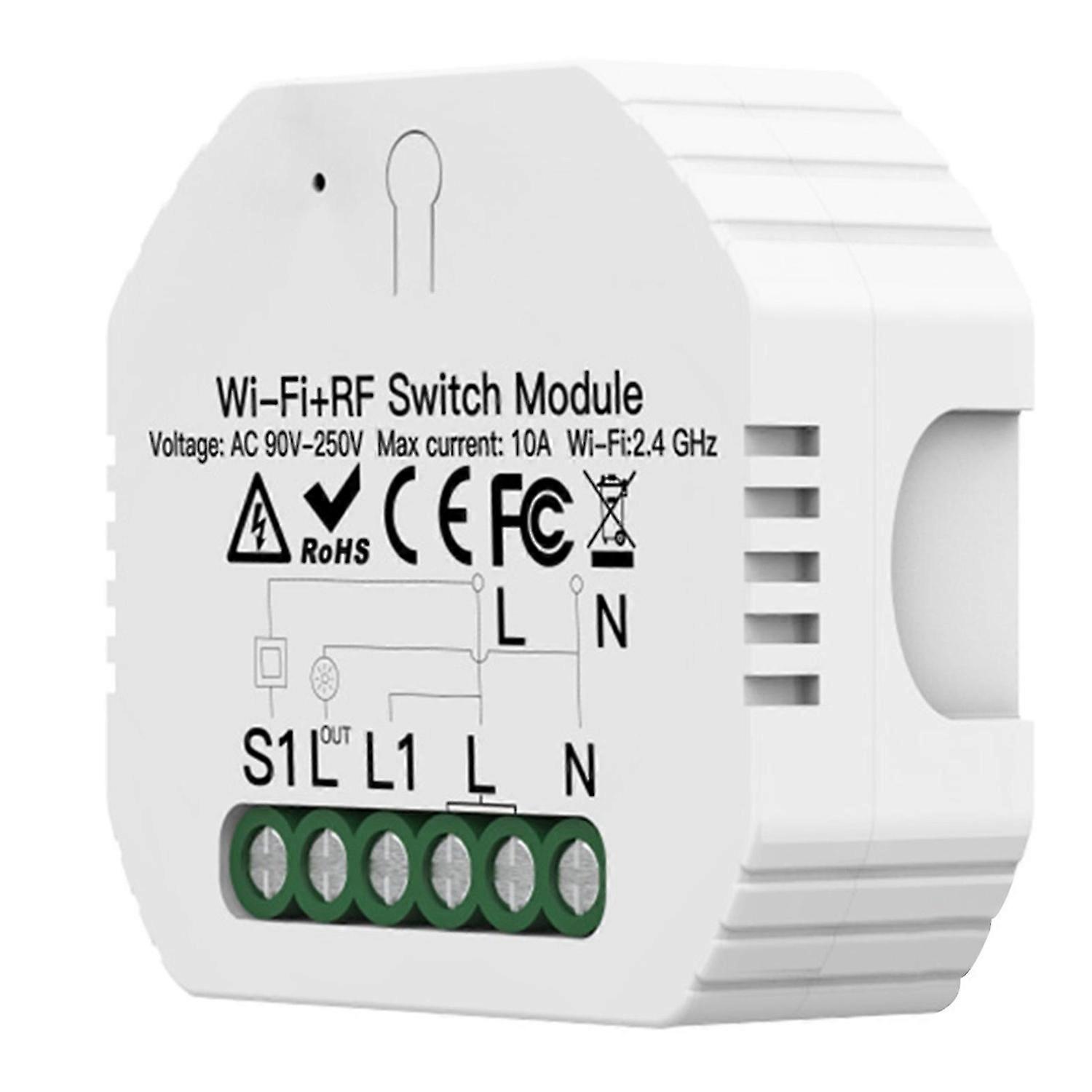 Light Switch Breaker App-Control Control Light Smart Wi-Fi 4 Gang Switch Module Mini Breaker