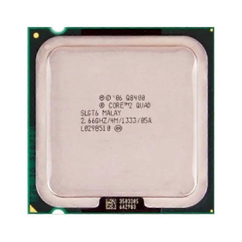 Core 2 Quad Q8400 CPU - Socket 775 4 Cores 4 Threads 2.66GHz 4MB L2 Cache 95W TDP.