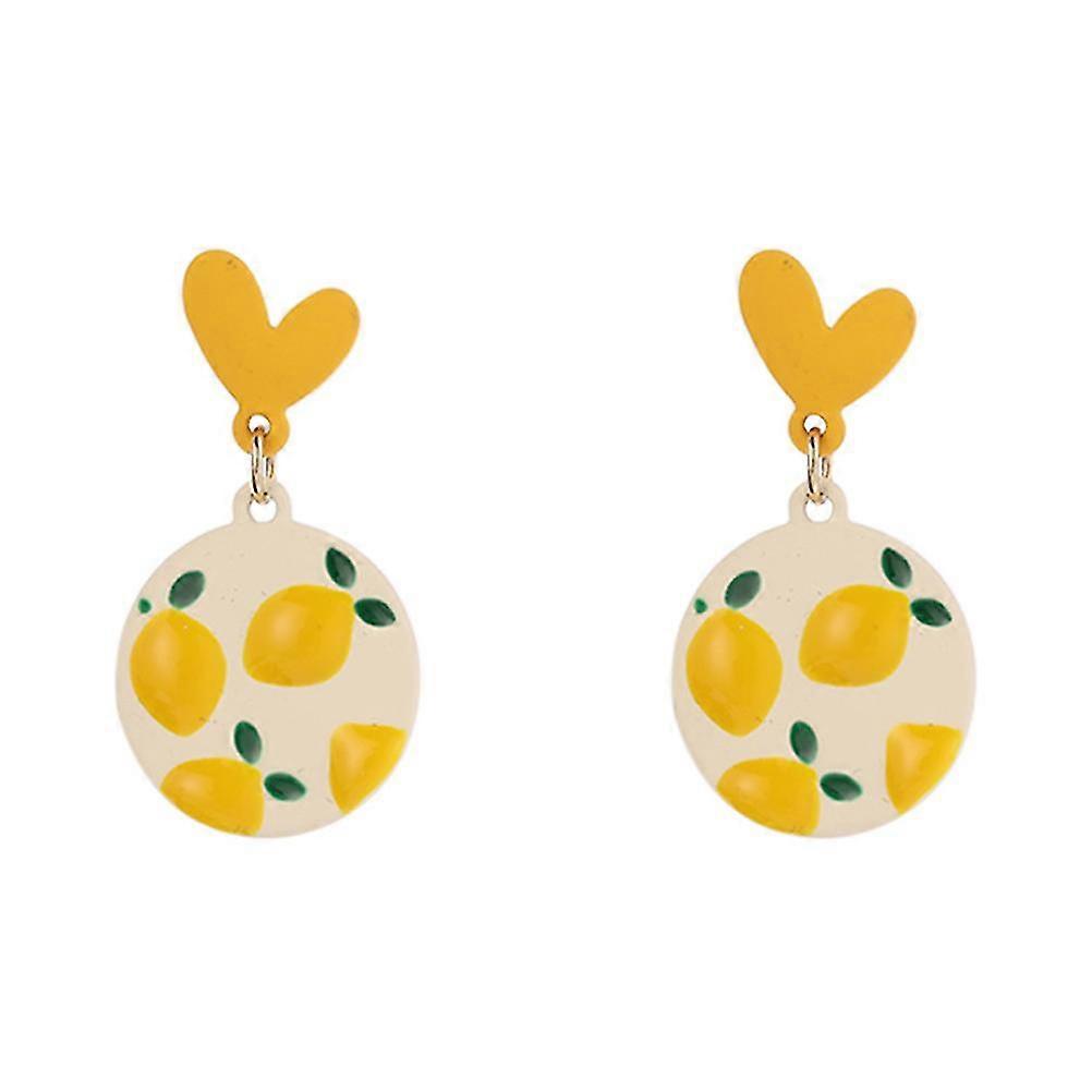 Til Dame Øreringe Seje Øreringe Dingle Øreringe Kvinder Kvinder Citron Øreringe Øreringe Dinglende Frugt Øreringe