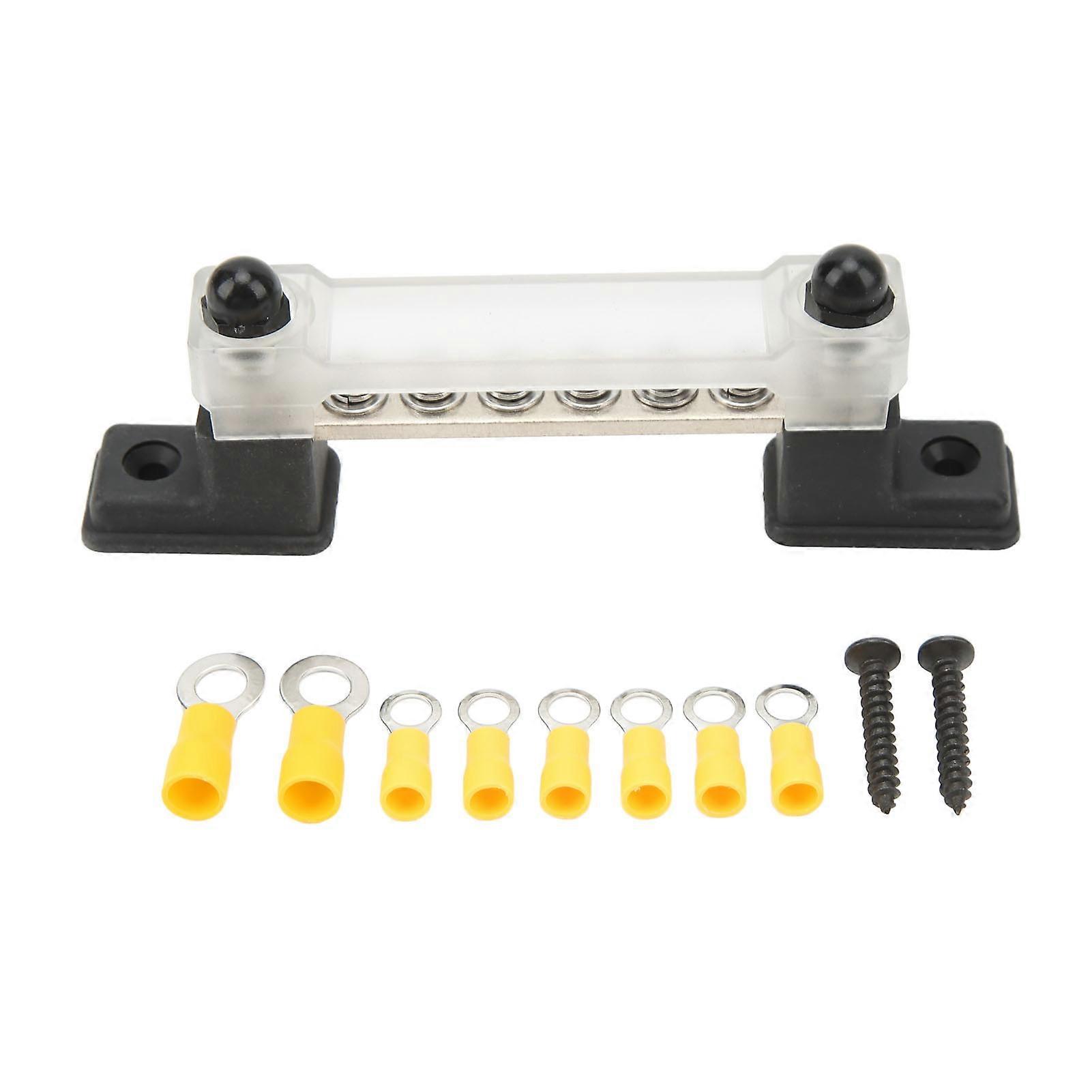 Power Distribution Block 6 Terminal 12?48V 150A Bus Bar Junction Block for Cars RVs Boats Yachts Trucks