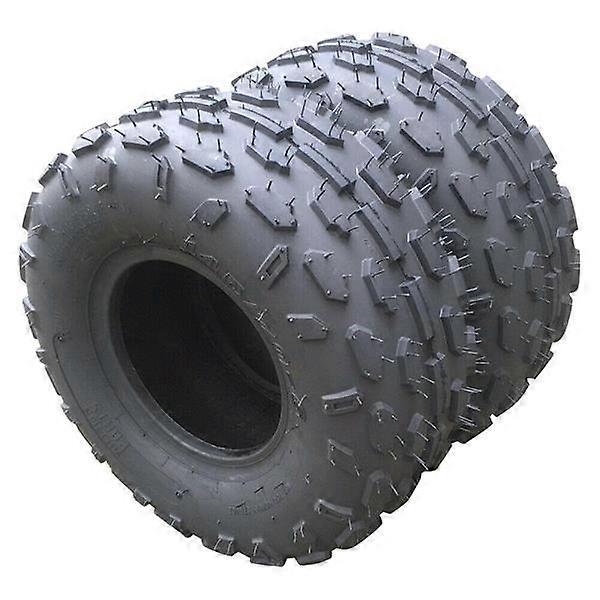 Pair of ATV Go Kart Tires 145/70~6 Rated Black rubber Depth: 5 mm 86784
