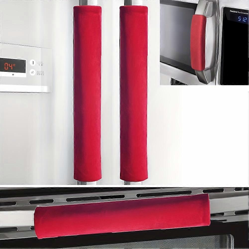 2PCS/set Luxurious Velvet Refrigerator Door Handle Protectors - Enhance Kitchen Aesthetics, Anti-Static & Stain-Repelling - Easy Clean for Fridge & Di