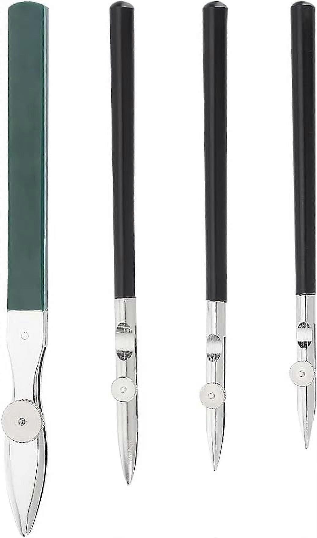 4Pcs Art Ruling Pen Set 4 Sizes Fine Line Fluid Adjustable Ink for Mounting Art Artists Technical Drawing Cartography Calligraphy Black