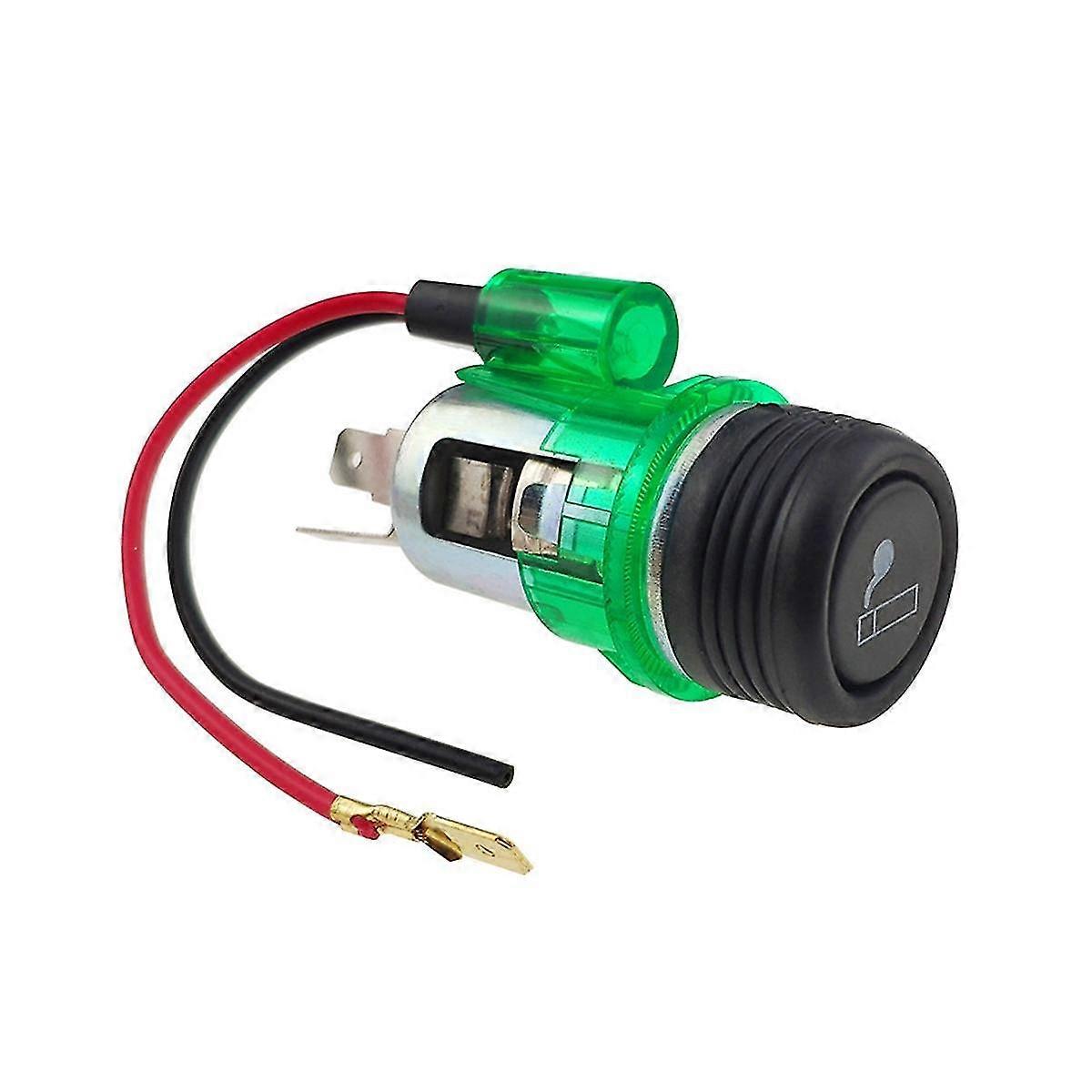 10pcs Car Lighter Assembly With Light Motorcycle Lighter Socket 12-24v