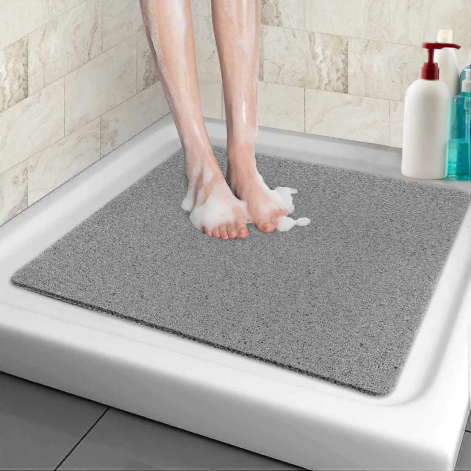حصيرة دش غير قابلة للانزلاق ، 60 * 60 سم ، حصيرة حمام أمان ناعمة مع فتحات تصريف ، حصيرة دش تدليك PVC للمناطق الرطبة ، تجفيف سريع 13Thirteen-YuJia