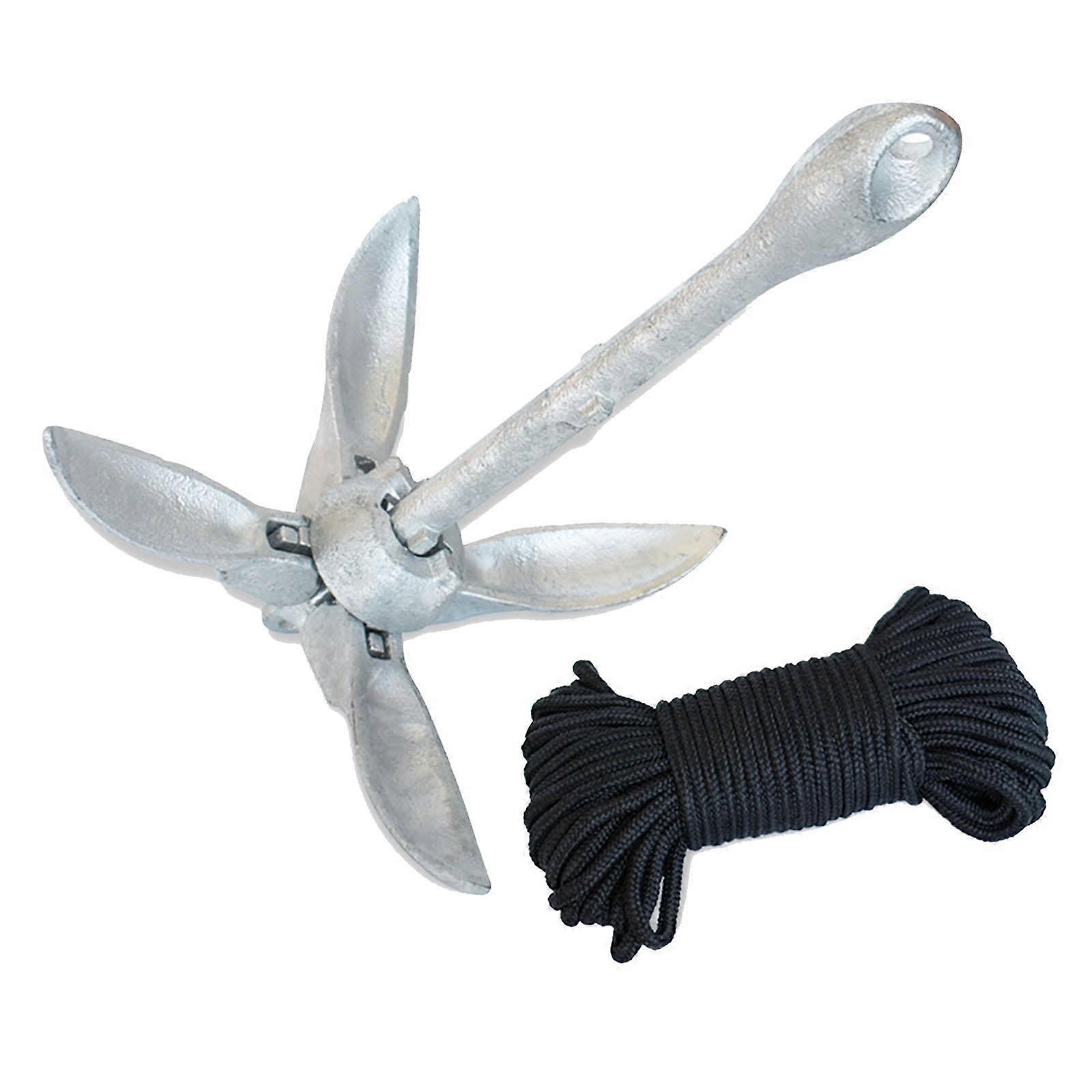 Boat Anchor Folding Stable Grapnel Anchor for Inflatable Dinghy Raft Fishing