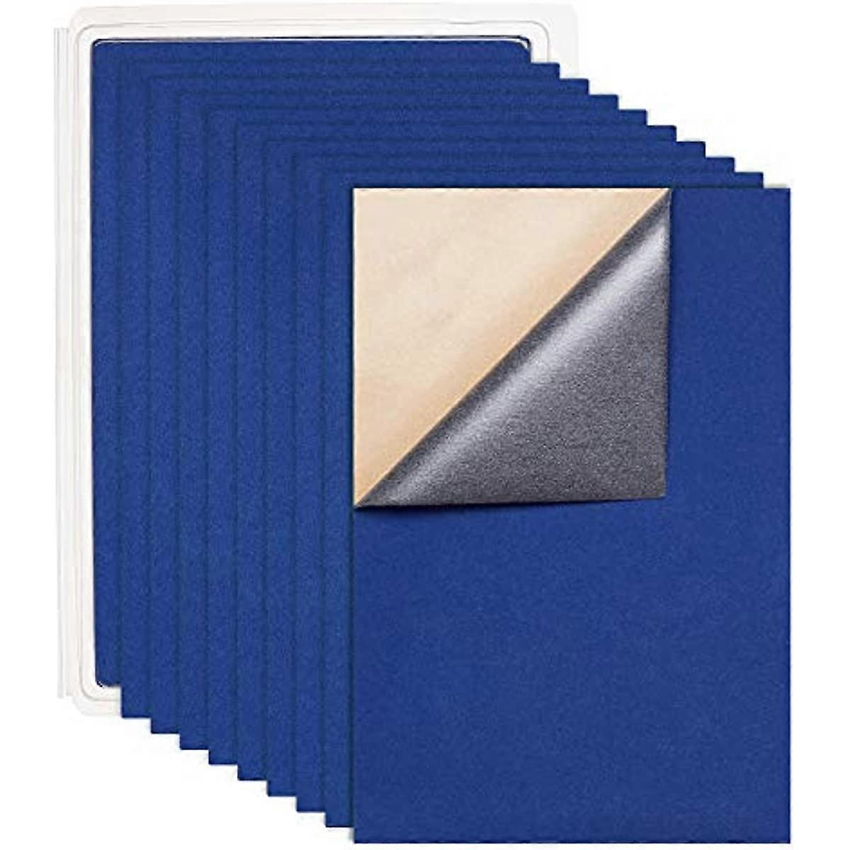 20PCS Velvet (MarineBlue) Fabric Sticky Back Adhesive Back Sheets A4 Sheet (8.3" x 11.8") Self-Adhesive Durable and Water Resistant Multi-Purpose Idea