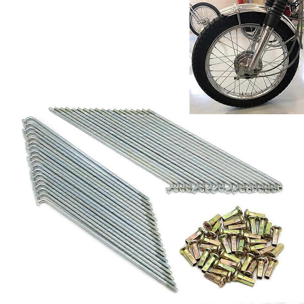 Front and Rear Spokes Set For Honda SS50 C70 CL70 CT90 CT110 C110 CD70 Connecting the Rim For Yamaha/Suzuki/Kawasaki 17 Wheels