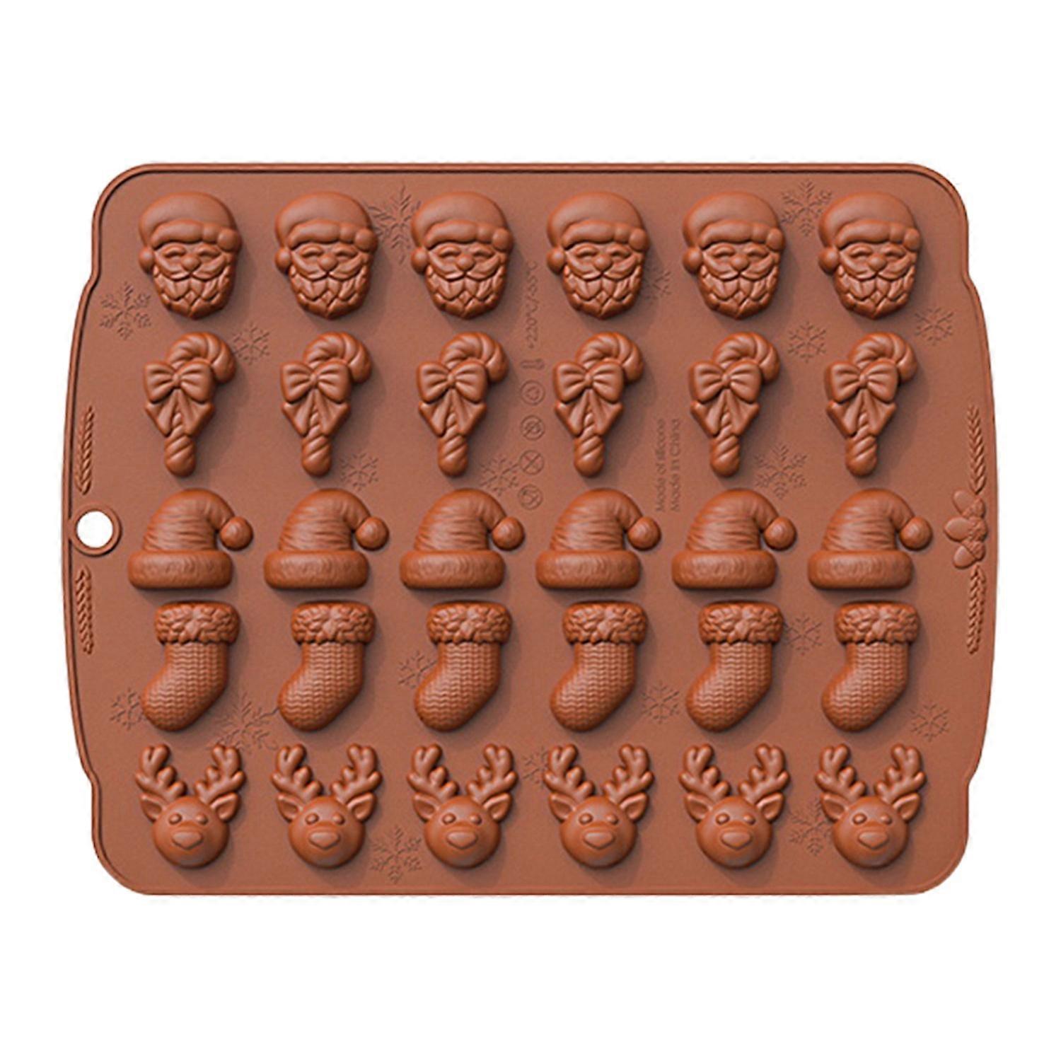Silicone Mold Food-Grade Non-Stick Christmas Element Shapes Easy Release Reusable Oven-safe Cookie