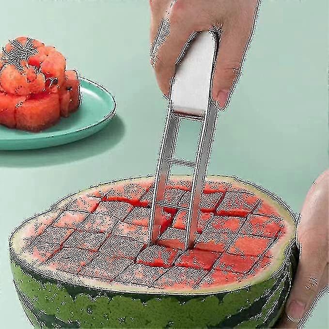 Stainless Steel Watermelon Cube Cutter Quickly Safe Watermelon Knife
