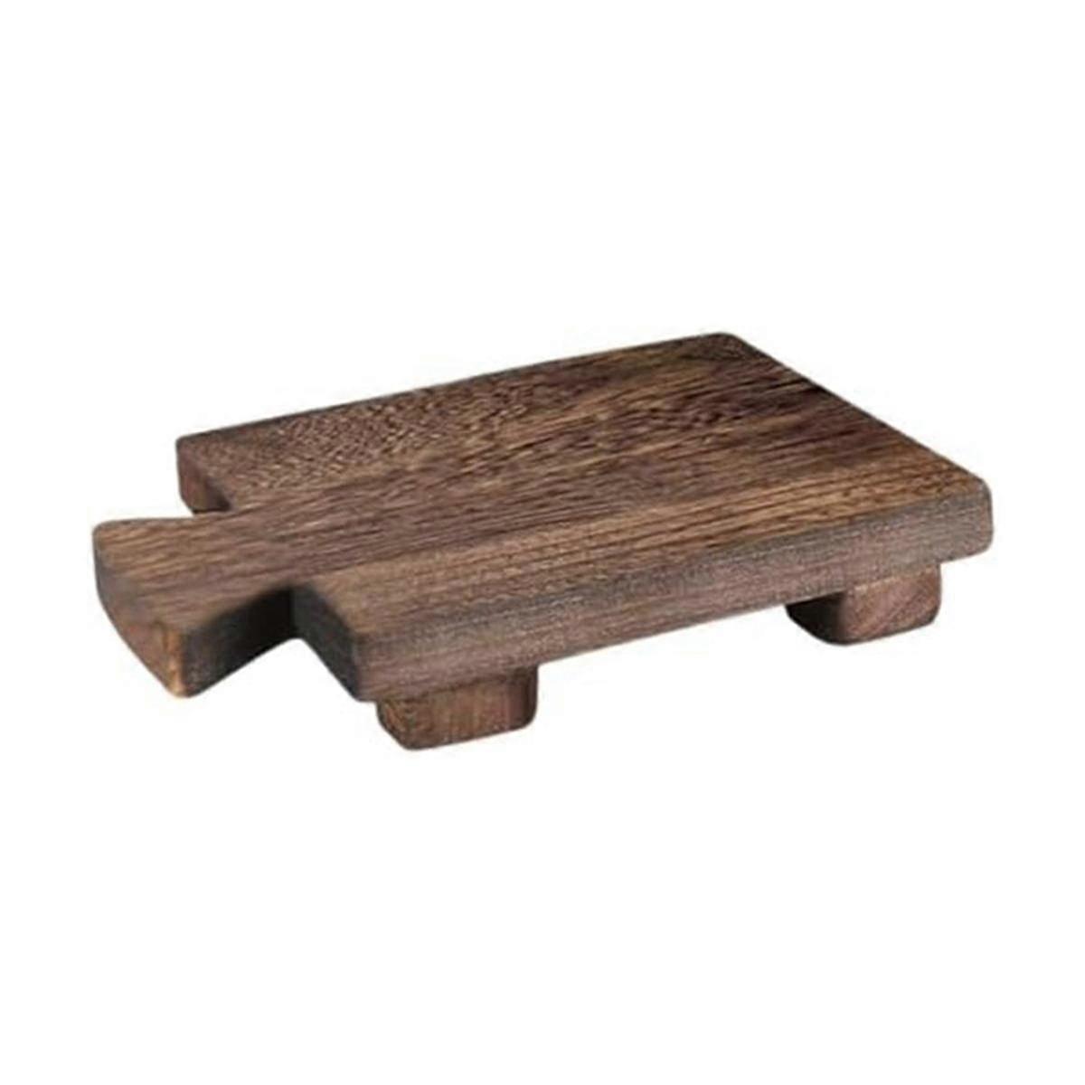 Wood Pedestal Soap Stand Rectangular Soap Riser Bathroom Soap Dish Shampoo Holder Tray