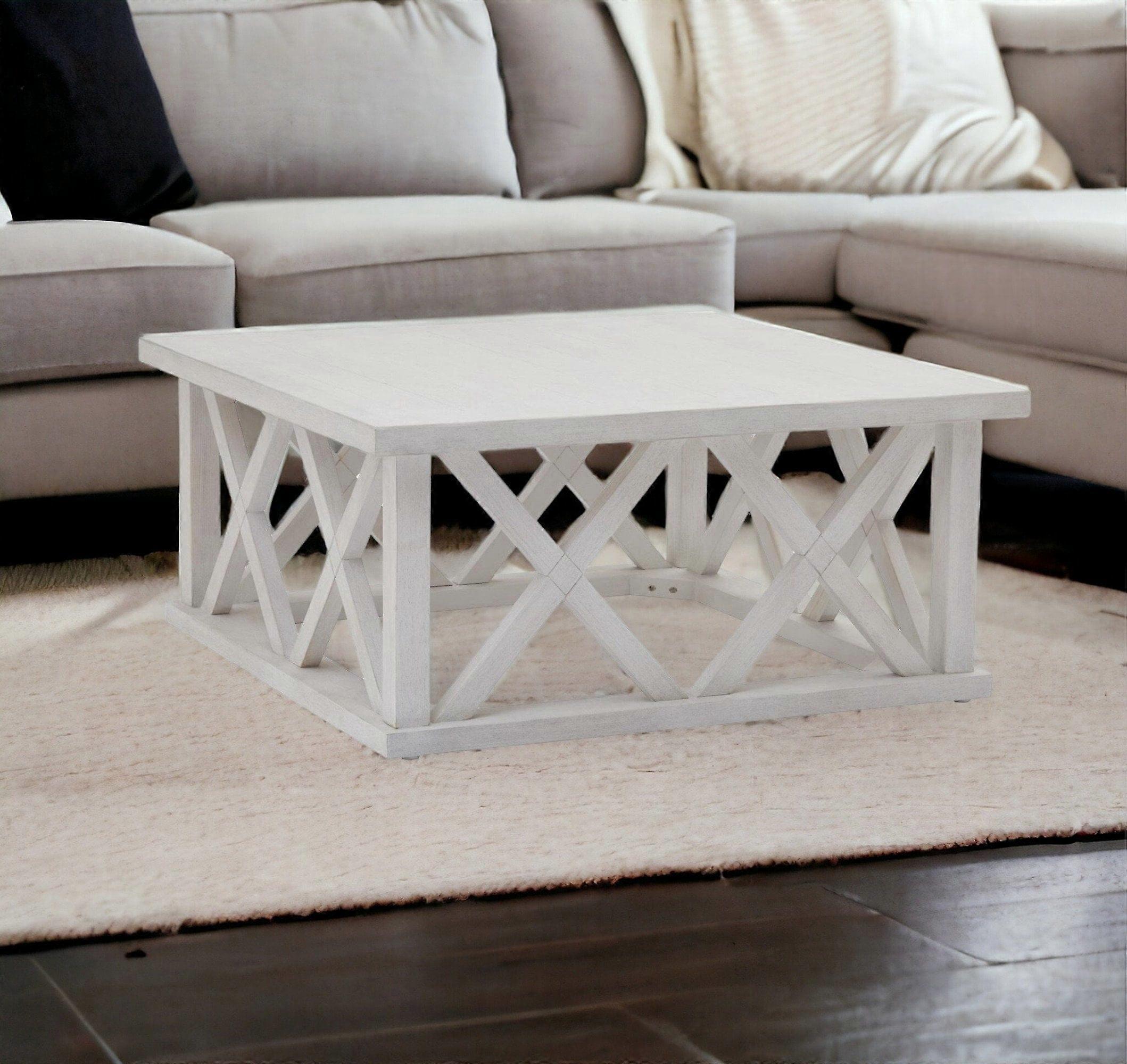White Square Coffee Table